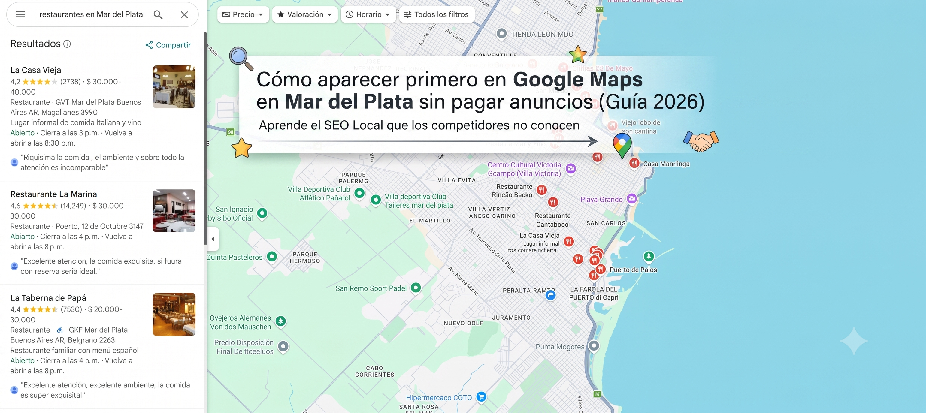 Cómo aparecer primero en Google Maps en Mar del Plata sin pagar anuncios (Guía 2026)